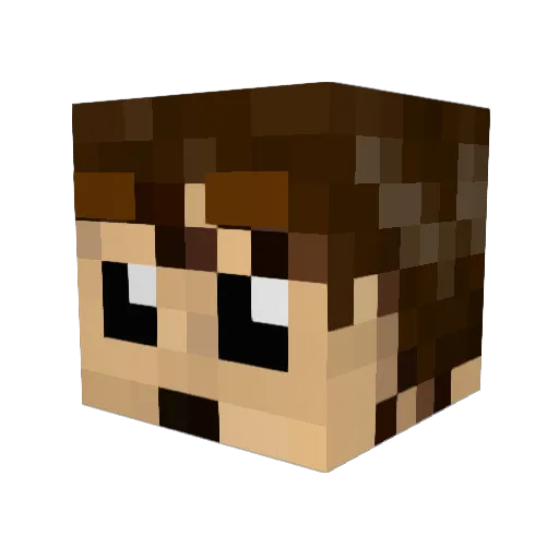LullaBang Minecraft avatar head, 3D render
