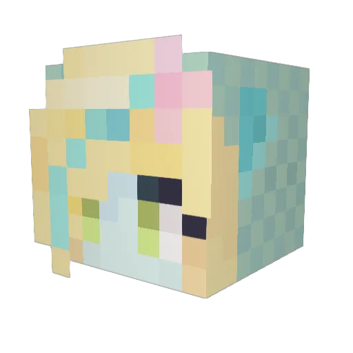 Lullabiesz Minecraft avatar head, 3D render