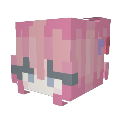 Lullabyqeki Minecraft avatar head, 3D render