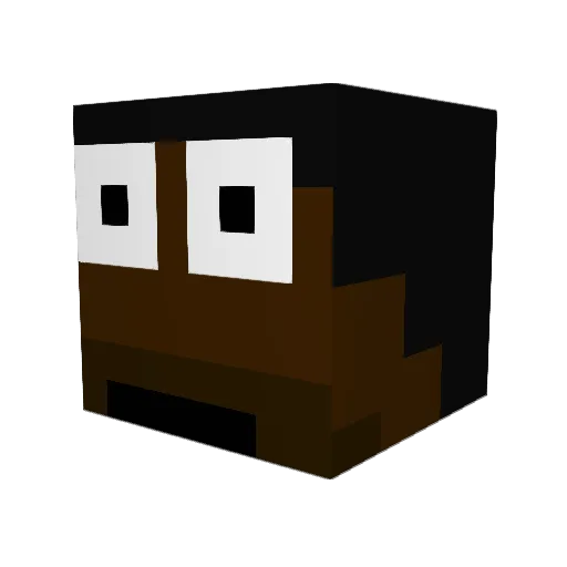 Lullan1 Minecraft avatar head, 3D render