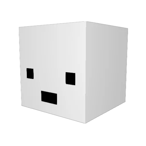 Lullaturne Minecraft avatar head, 3D render