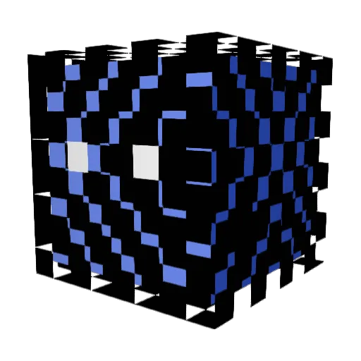 Lullepiis Minecraft avatar head, 3D render