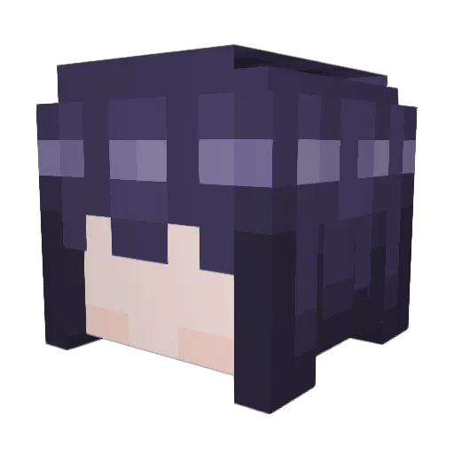 Lulouille Minecraft avatar head, 3D render