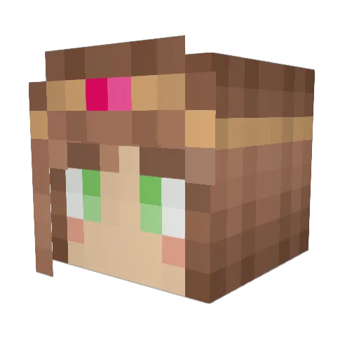 Lulu1997 Minecraft avatar head, 3D render