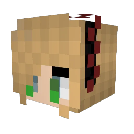 Lulu24151 Minecraft avatar head, 3D render