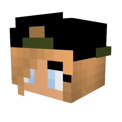 LuluBam Minecraft avatar head, 3D render