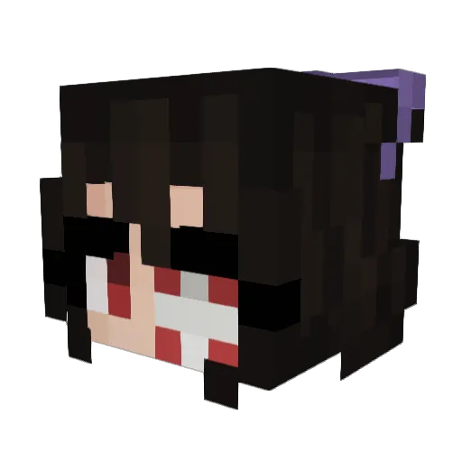 LuluIFC Minecraft avatar head, 3D render