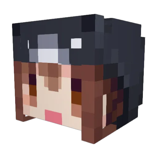 LuluMiii Minecraft avatar head, 3D render