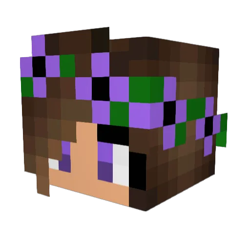 Lulu_Starlight Minecraft avatar head, 3D render