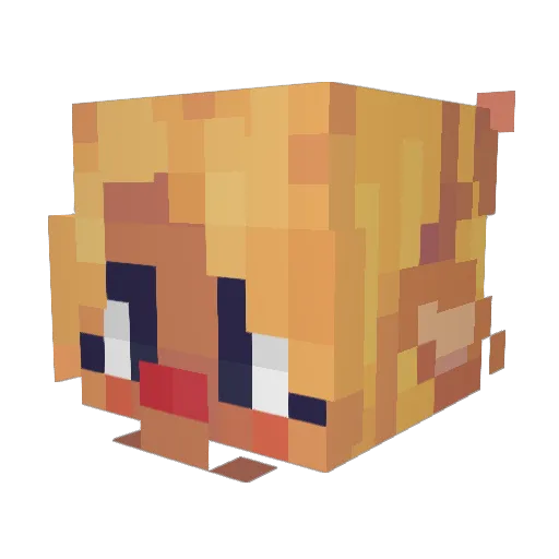 Lulu_cutie15 Minecraft avatar head, 3D render