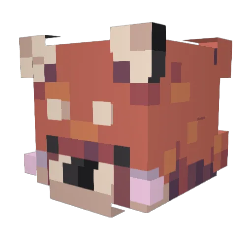 Lulualdej Minecraft avatar head, 3D render