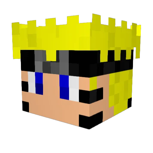 Luluberg07 Minecraft avatar head, 3D render