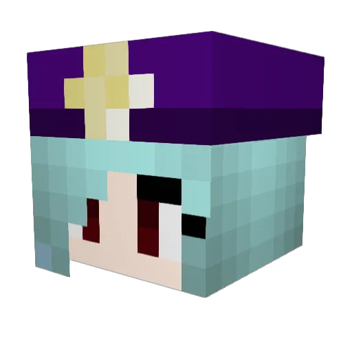 Lulublox15 Minecraft avatar head, 3D render
