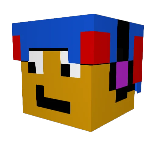 Luluca282 Minecraft avatar head, 3D render