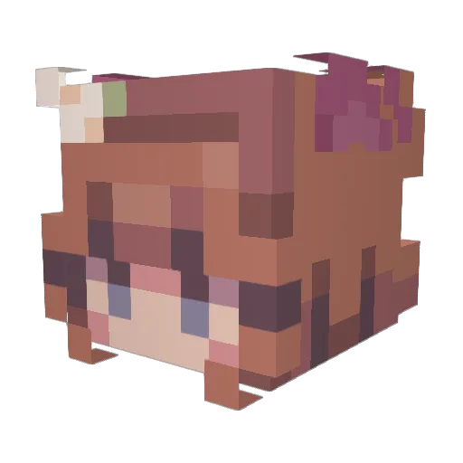 Luludom12 Minecraft avatar head, 3D render