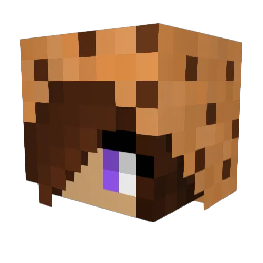 Lulukeks Minecraft avatar head, 3D render