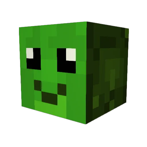 Lululaluli Minecraft avatar head, 3D render