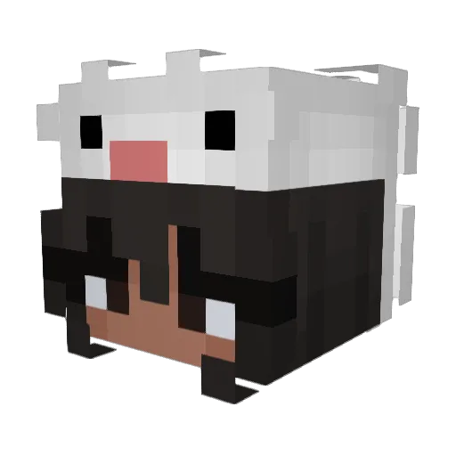 Lulumeloni Minecraft avatar head, 3D render