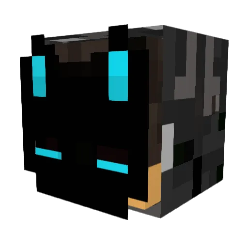Lulupu01 Minecraft avatar head, 3D render