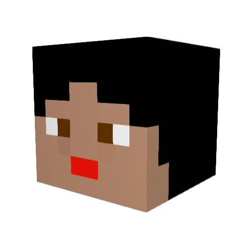 Luly00 Minecraft avatar head, 3D render