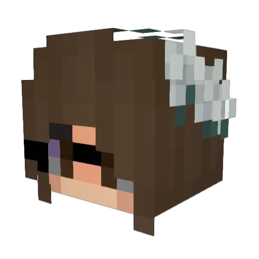 LulyUly Minecraft avatar head, 3D render