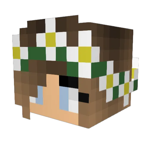 Luly_ Minecraft avatar head, 3D render