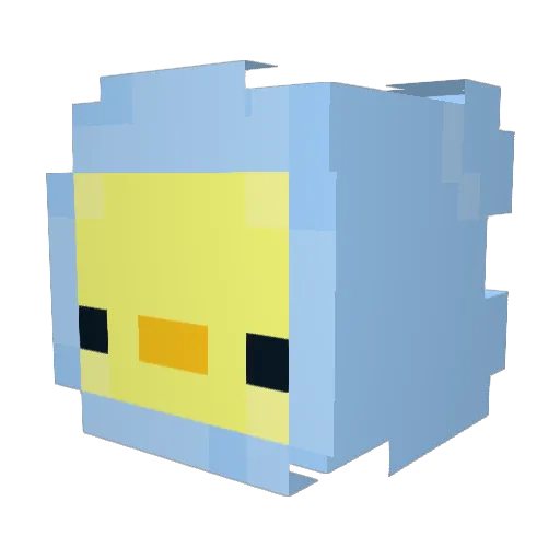 Lulyiaa771_ Minecraft avatar head, 3D render