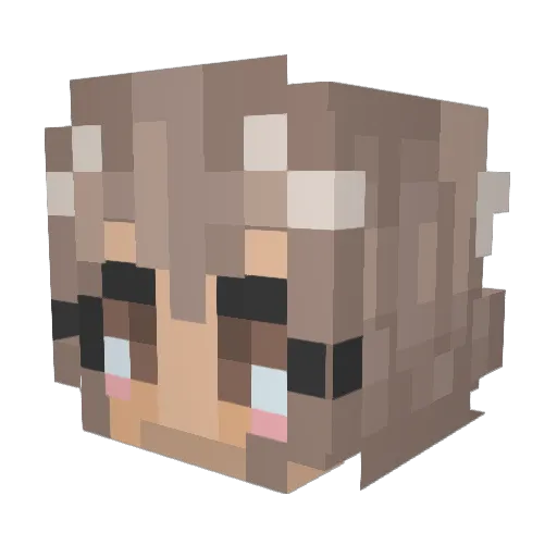 Luma0212 Minecraft avatar head, 3D render