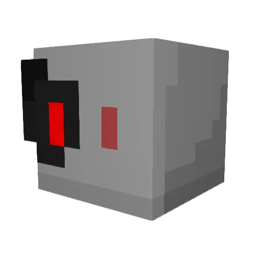 LumaBot Minecraft avatar head, 3D render