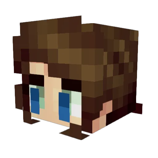 Lumala Minecraft avatar head, 3D render