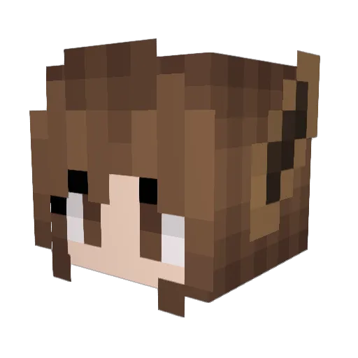 Lumape Minecraft avatar head, 3D render