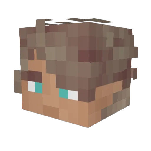 Lumaweh Minecraft avatar head, 3D render