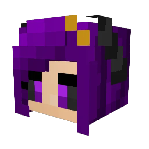 Lumaxor Minecraft avatar head, 3D render