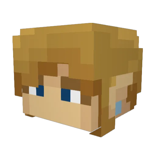 LumberMan03 Minecraft avatar head, 3D render