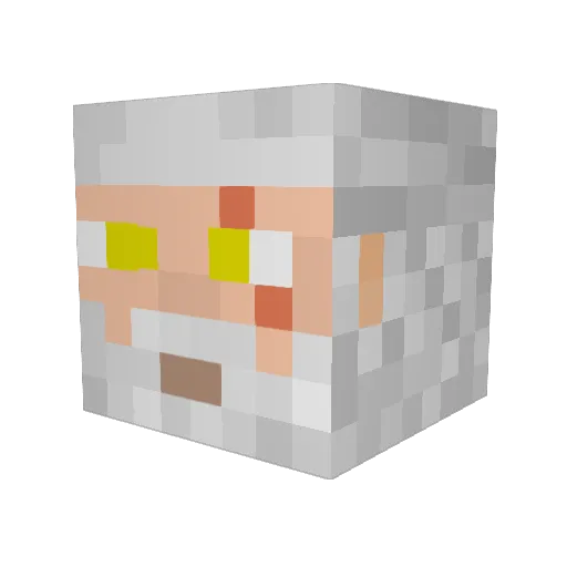 Lumberjack_Max Minecraft avatar head, 3D render