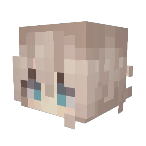 LumenMoment Minecraft avatar head, 3D render
