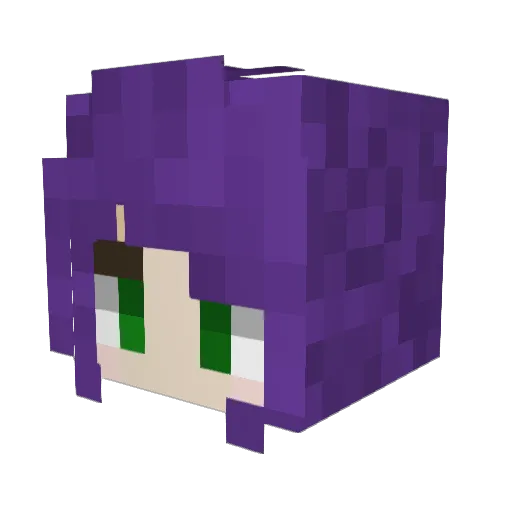 Lumen_flowers Minecraft avatar head, 3D render
