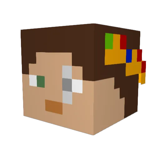 Lumenocity Minecraft avatar head, 3D render