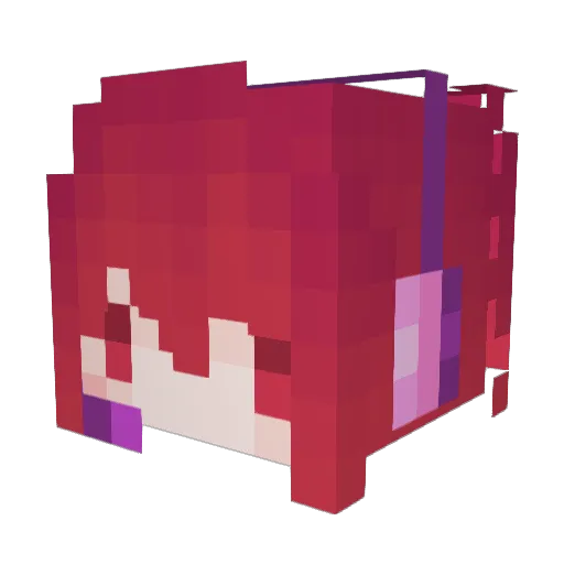 Lument Minecraft avatar head, 3D render