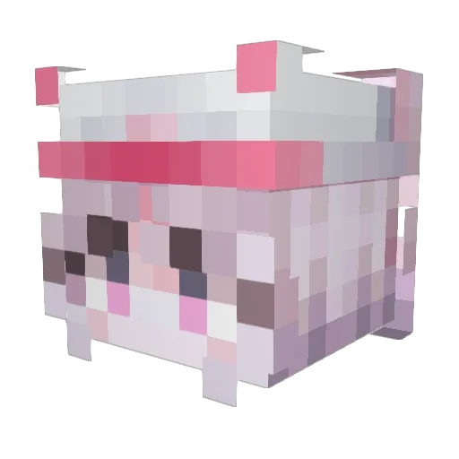 Lumerai Minecraft avatar head, 3D render