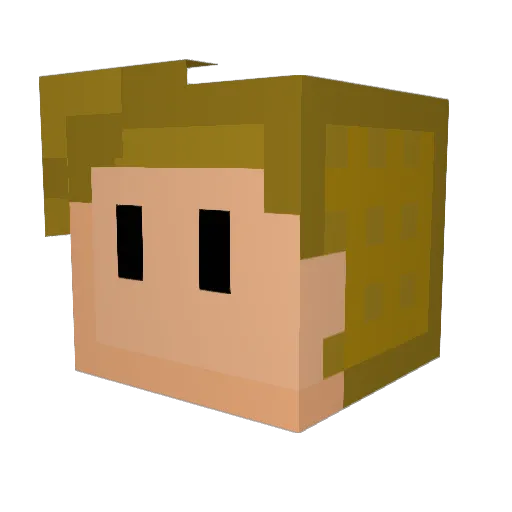 LumfGame Minecraft avatar head, 3D render