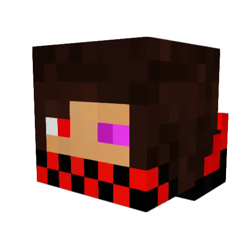 Lumi209 Minecraft avatar head, 3D render