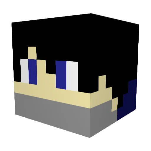 LumiKello Minecraft avatar head, 3D render