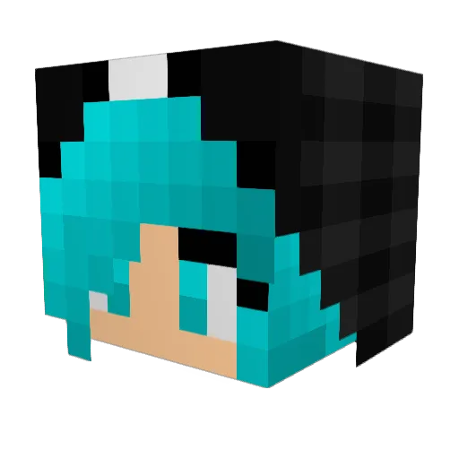 LumiMilu Minecraft avatar head, 3D render