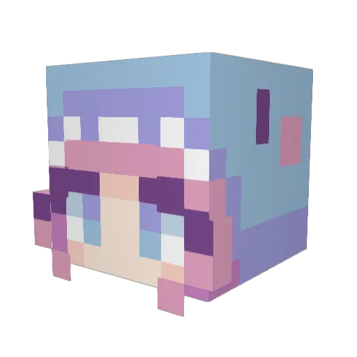 LumiN4_ Minecraft avatar head, 3D render