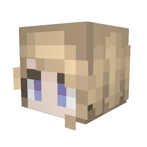 LumiTheFrog Minecraft avatar head, 3D render
