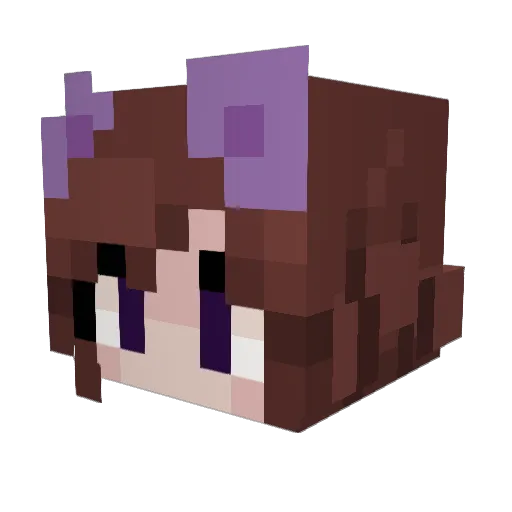 LumiVie Minecraft avatar head, 3D render