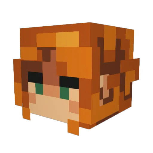 Lumi_S Minecraft avatar head, 3D render