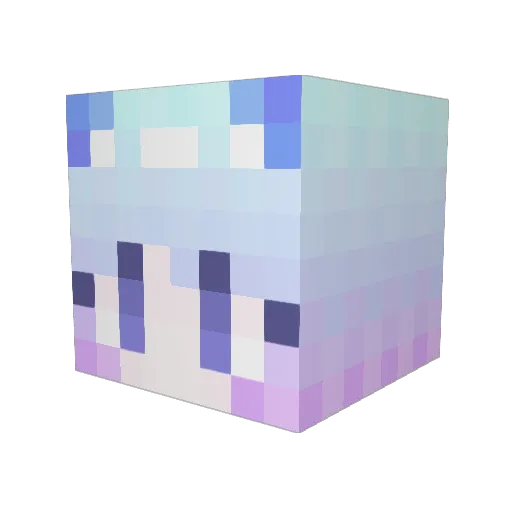 Lumi_lime Minecraft avatar head, 3D render