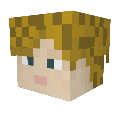 LumiaCerfort Minecraft avatar head, 3D render